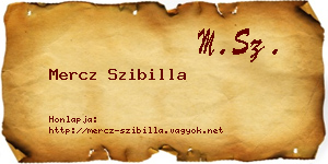 Mercz Szibilla névjegykártya
